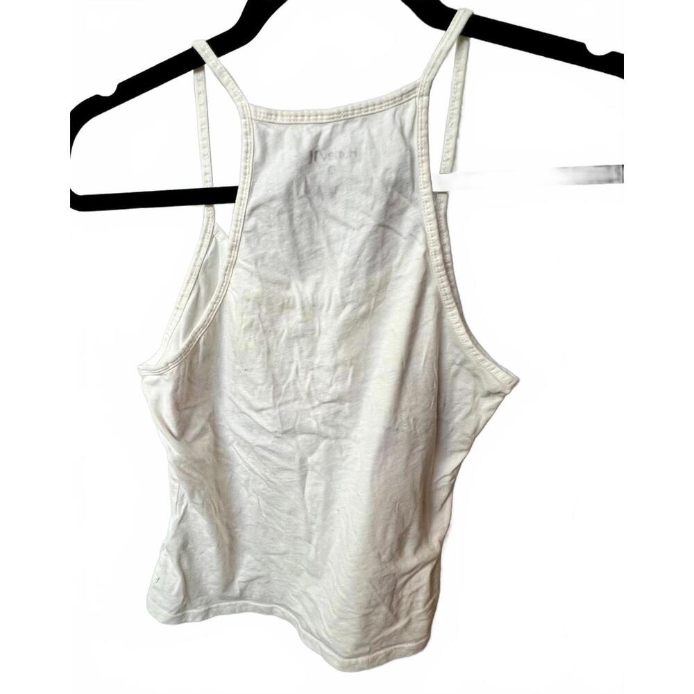 White,  Hurley Tank Top With Ocean Design, Size XS - Picture 2 of 3